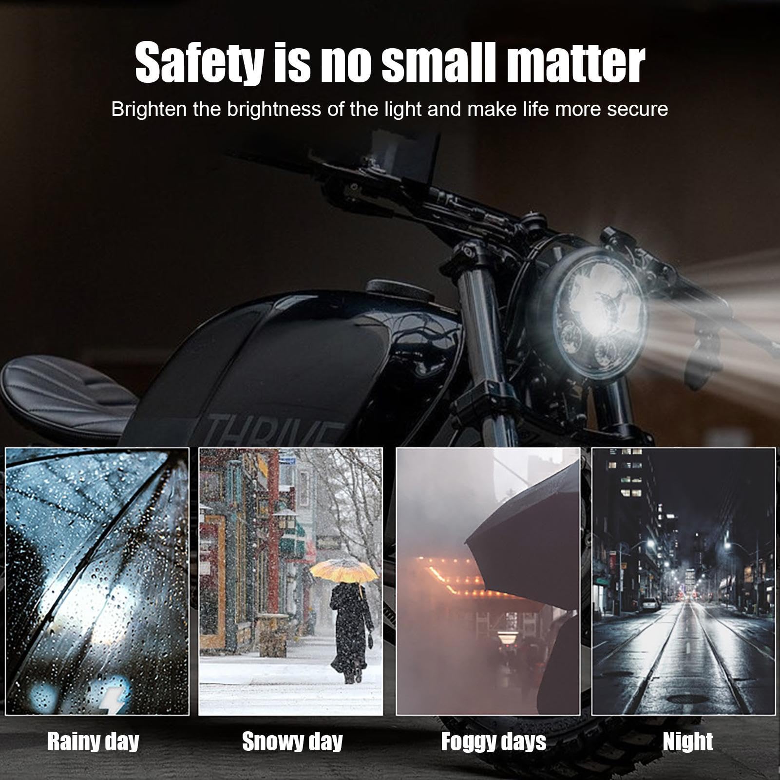 Amazon | オートバイ補助ライト、三眼LED補助フォグランプ、IP67